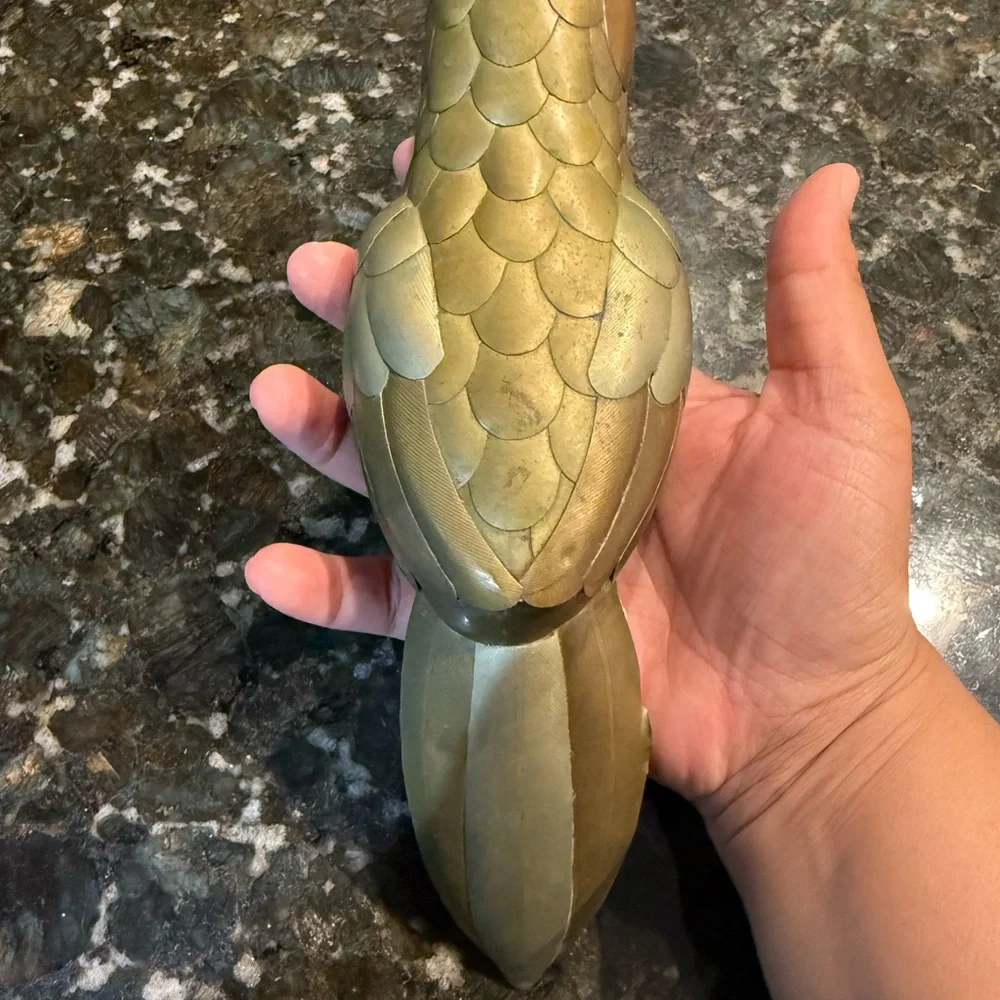 Sergio Bustamante ? MCM Copper‎ Brass Parrot Sculpture Vintage Parrot Only R